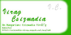 virag csizmadia business card